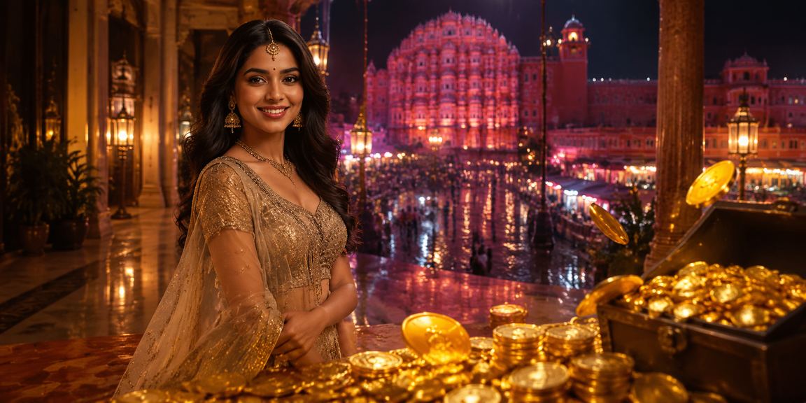 Jaipur night market with casino entertainment